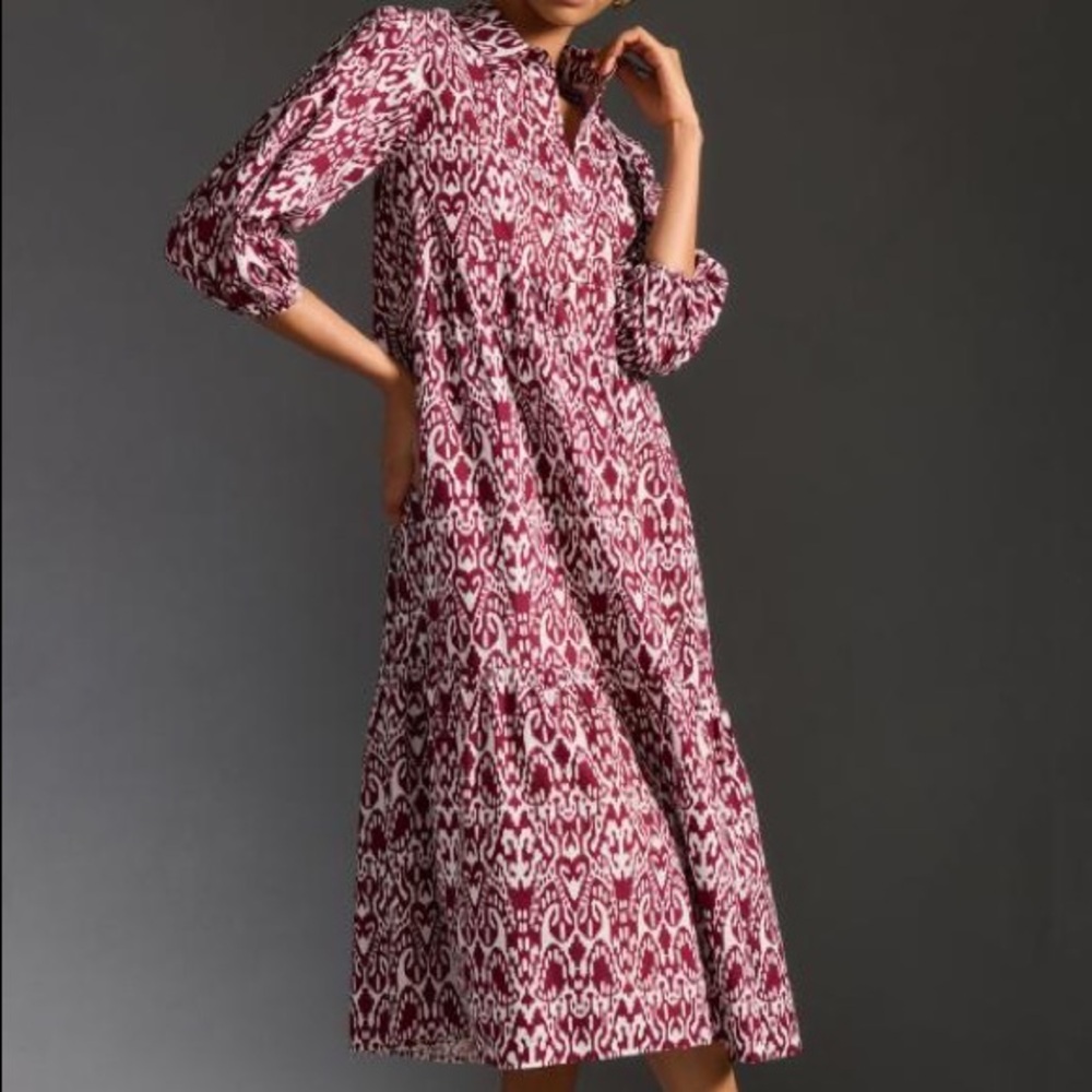 Anthropologie Bettina Tiered Shirtdress by Maeve